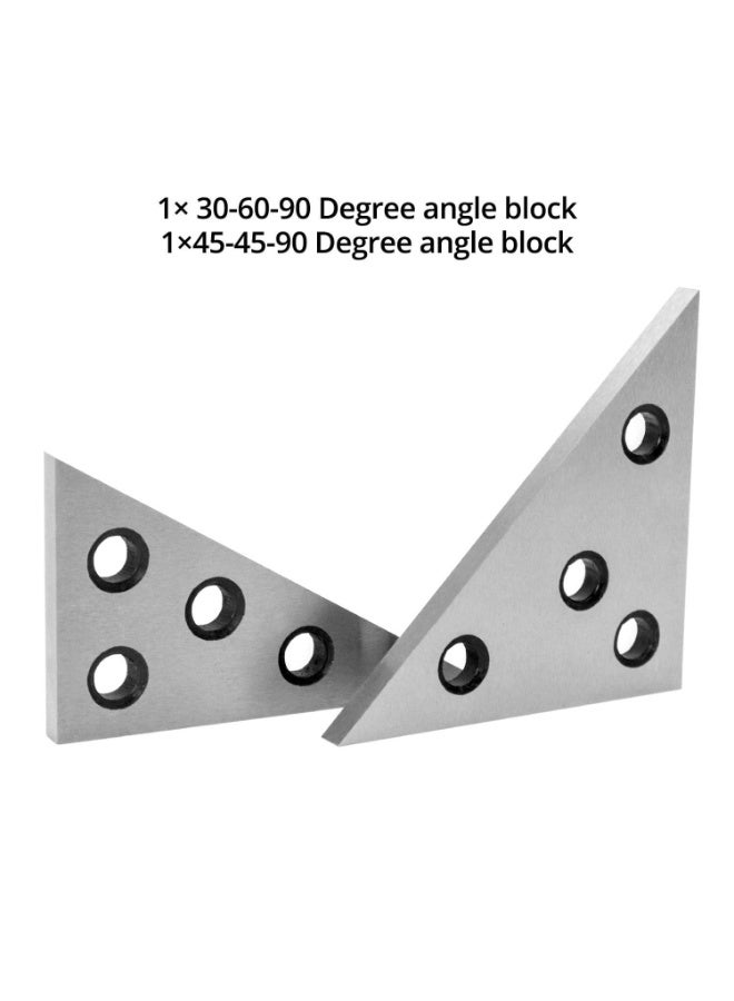 Solid Angle Plate Set, 2 Pcs Triangle Angle Block, 30-60-90 Degree&45-45-90 Degree, Precision Machinist Measurement Tool - Image 3