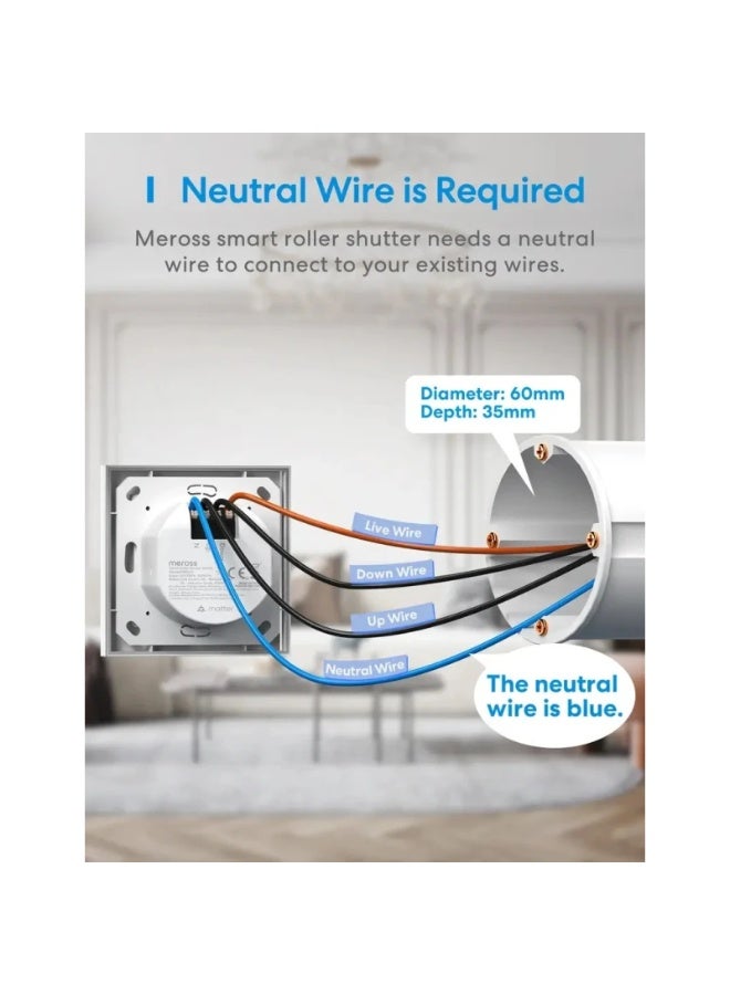 Meross Smart Wi-Fi Roller Shutter Switch, MRS105MA - Image 3