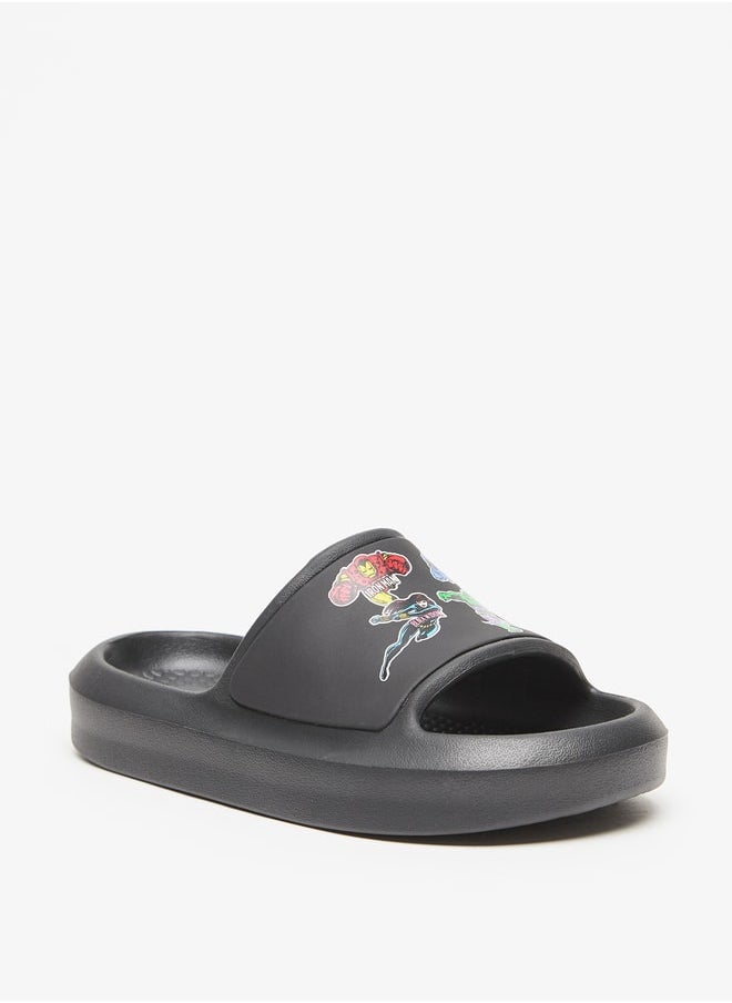 MARVEL - Boys Marvel Avengers Print Beach Slides - Image 1