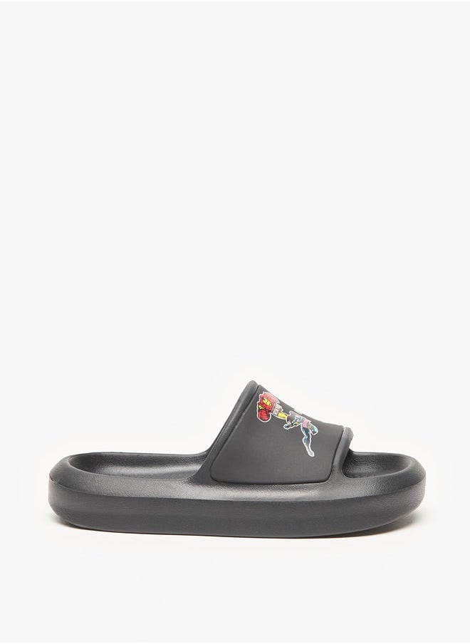 MARVEL - Boys Marvel Avengers Print Beach Slides - Image 1