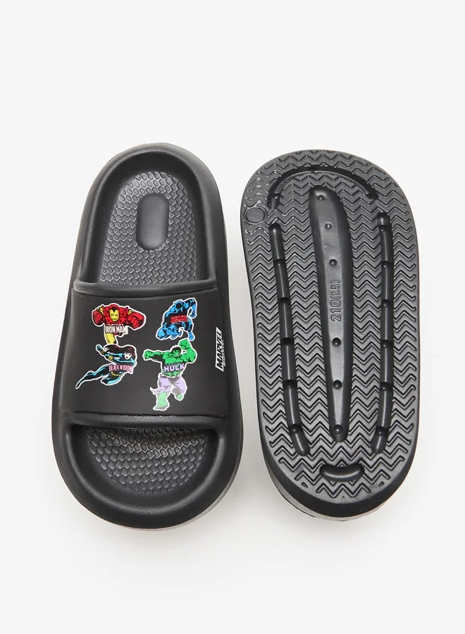 MARVEL Boys Marvel Avengers Print Beach Slides