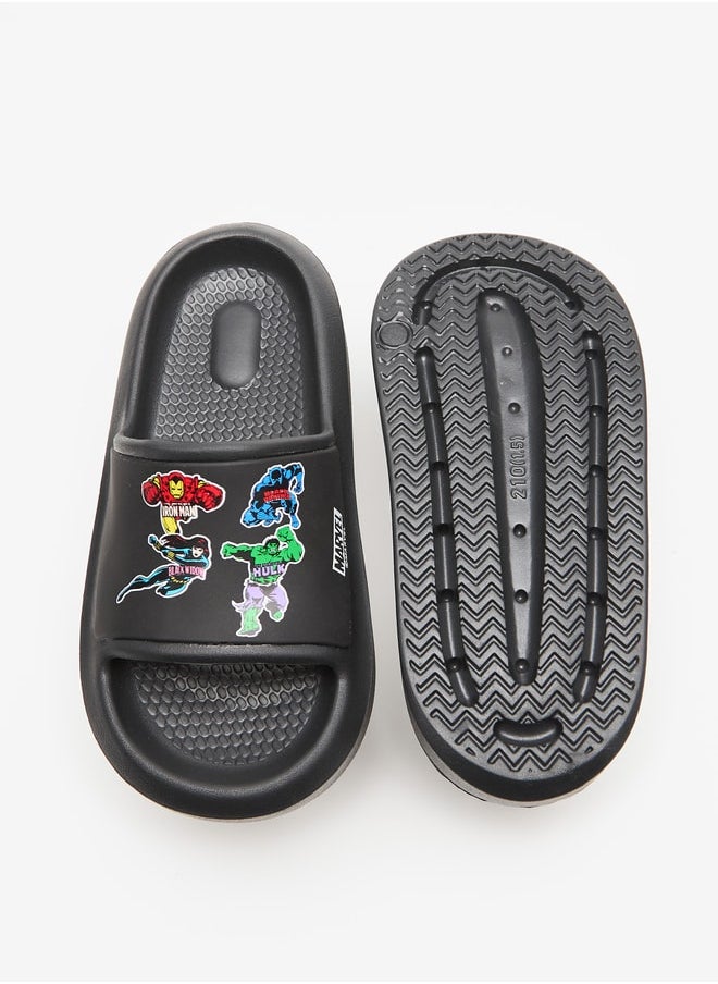 MARVEL - Boys Marvel Avengers Print Beach Slides - Image 1