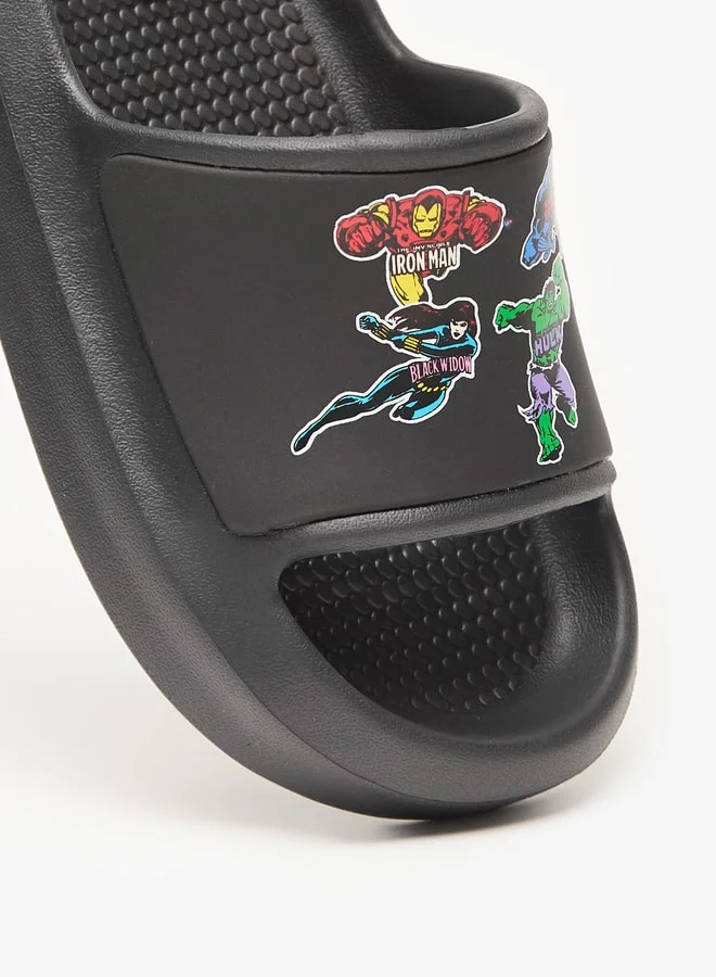MARVEL Boys Marvel Avengers Print Beach Slides