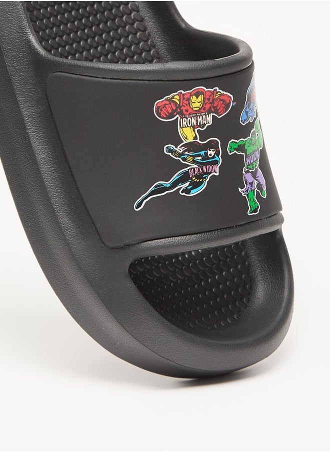 MARVEL - Boys Marvel Avengers Print Beach Slides - Image 1
