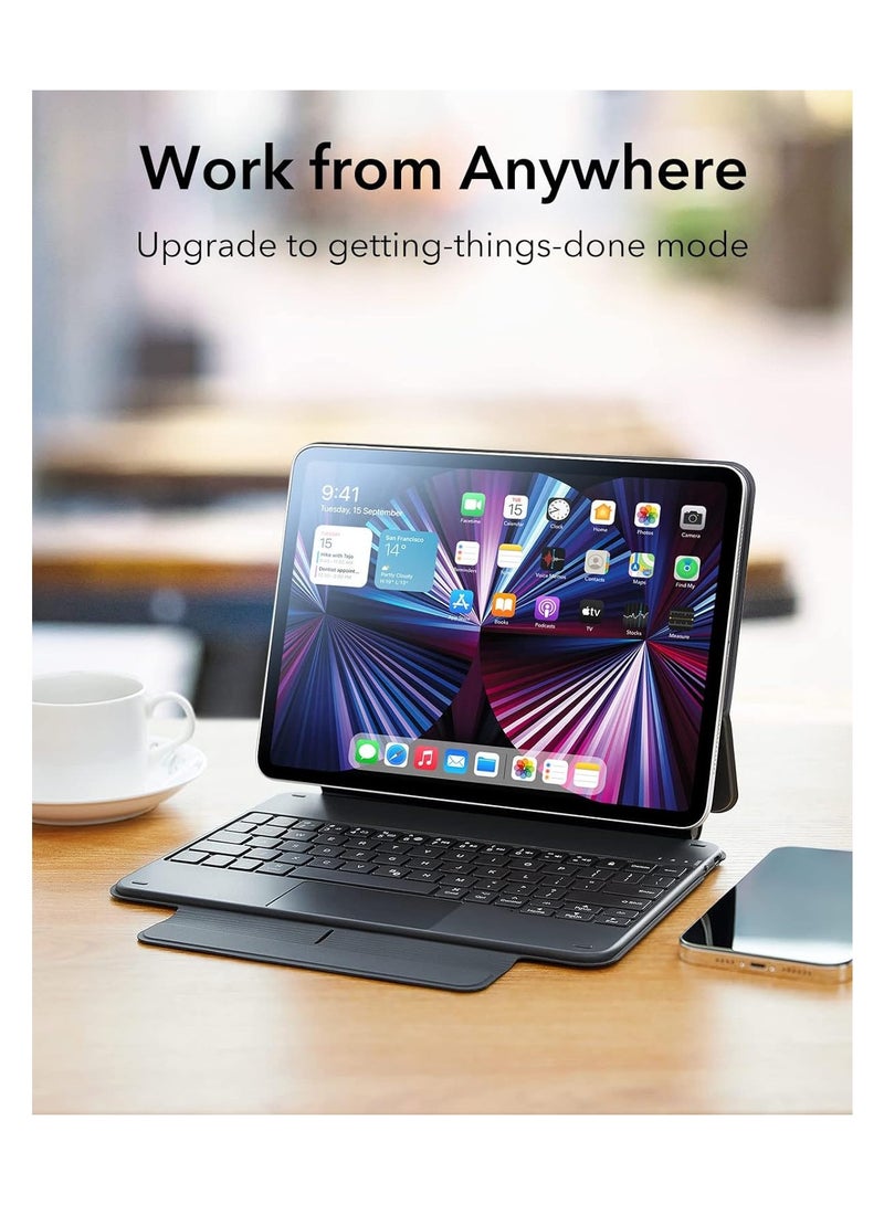 Multi Touch Trackpad iPad Keyboard Magnet Case for 11 inches iPad Pro 1st 2nd 3rd 4th Generation and iPad Air 4th 5th Generation - Image 3