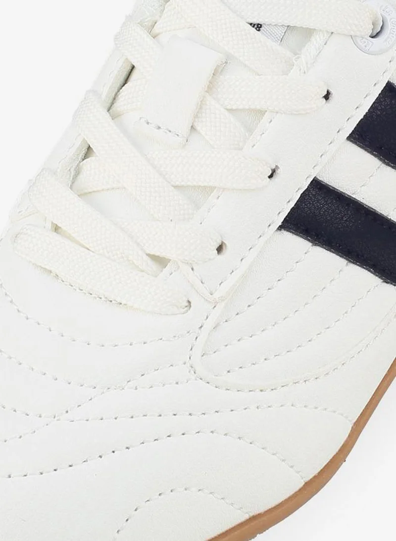 Lee Cooper WHITE Boys Lace-Up Ankle School Sneakers for Men | Best Price UAE