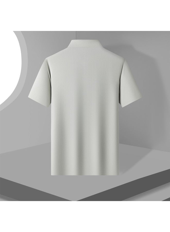 Fomoce men's Knitted Short-sleeve Polo Shirt - Cool & Breathable Sports T-shirt For Men - Image 5