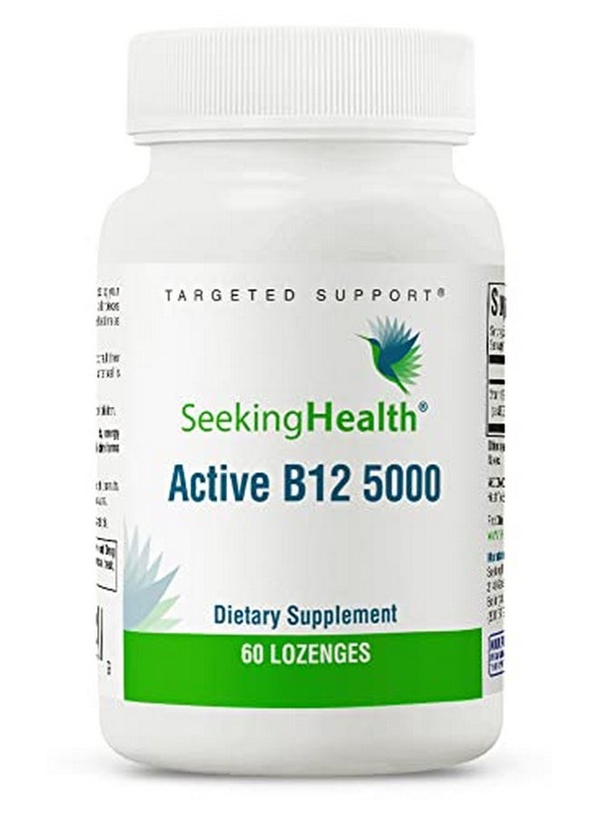 Seeking Health - Active B12 5000 5000 Mcg B12 As Adenosylcobalamin And Methylcobalamin Potent Formula Supports Healthy Metabolism Methylation Cognitive Health Vegan And Vegetarian (60 Lozenges)* - Image 1