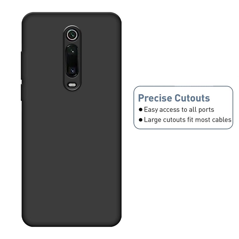 hello zone Exclusive Matte Finish Soft Back Case Cover for Redmi K20 Pro - Black - Image 3