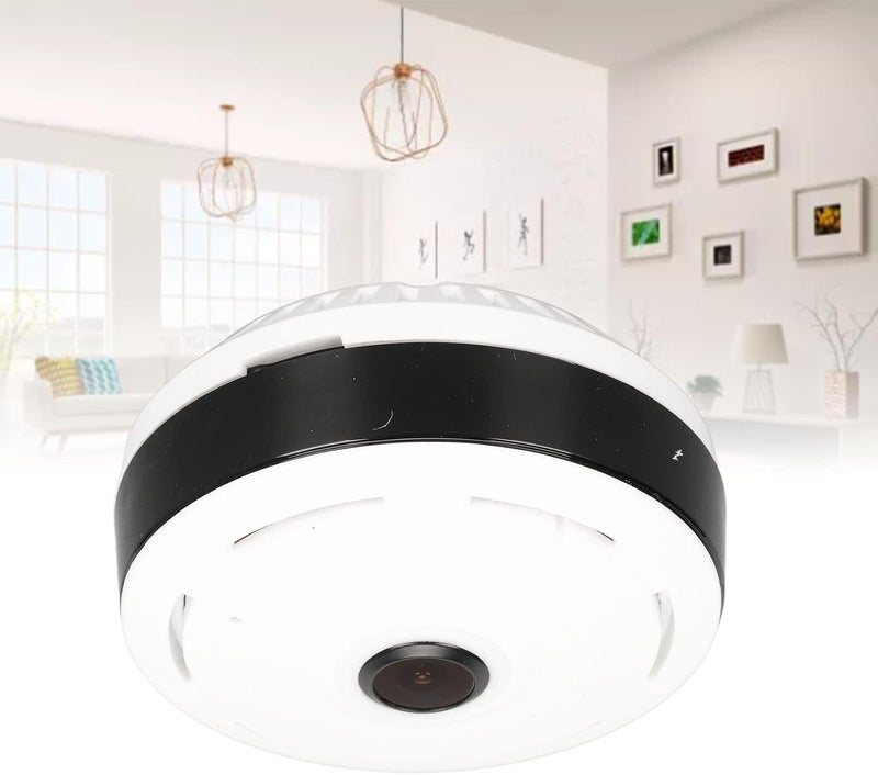 klarako Fisheye IP Camera, Fisheye 360 Degree Panoramic Webcam, WiFi Wireless Camera, Night Vision Motion Detection Two Way Audio Camera, AC110‑240V - Image 5