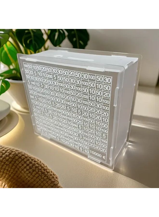 Acrylic Savings Jar With Target Number Modern Money Box For Home Goals 5000 Euro - Image 4