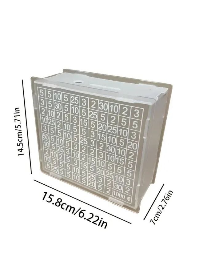 Acrylic Savings Jar With Target Number Modern Money Box For Home Goals 5000 Euro - Image 3