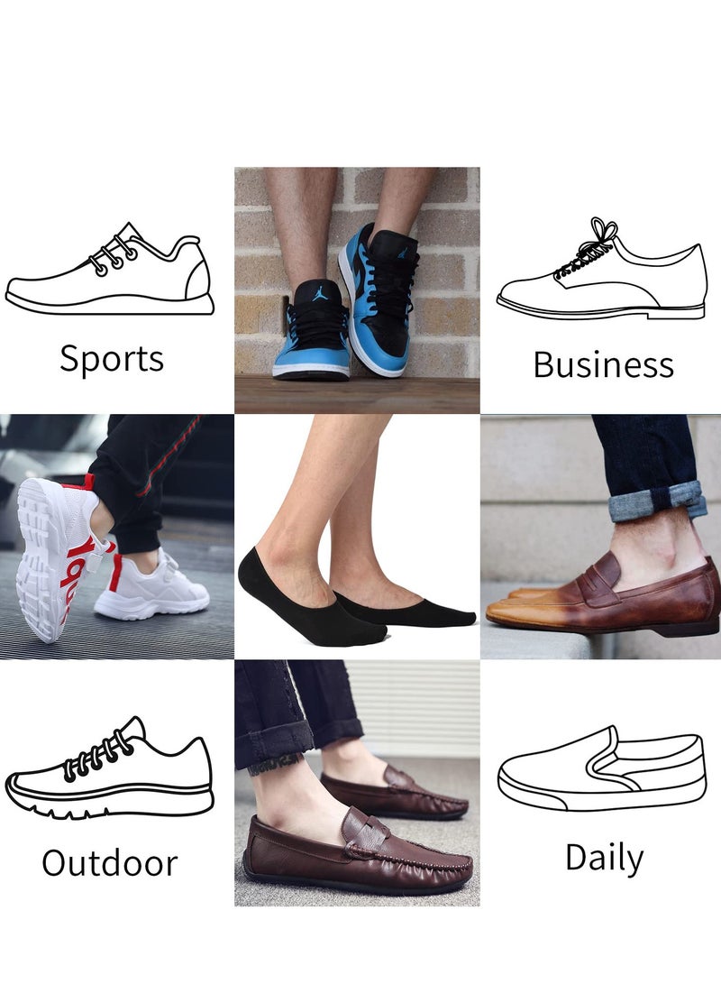VIUAUAX جوارب قارب رجالي للرجال، ربيع وخريف وصيف مضادة للرائحة من السيليكون الضحل غير القابل للانزلاق، جوارب غير مرئية للرجال غير قابلة للانزلاق.5 أزواج من الجوارب الرجالية غير الظاهرة ذات القصات المنخفضة الرقيقة غير القابلة للانزلاق. - Image 5