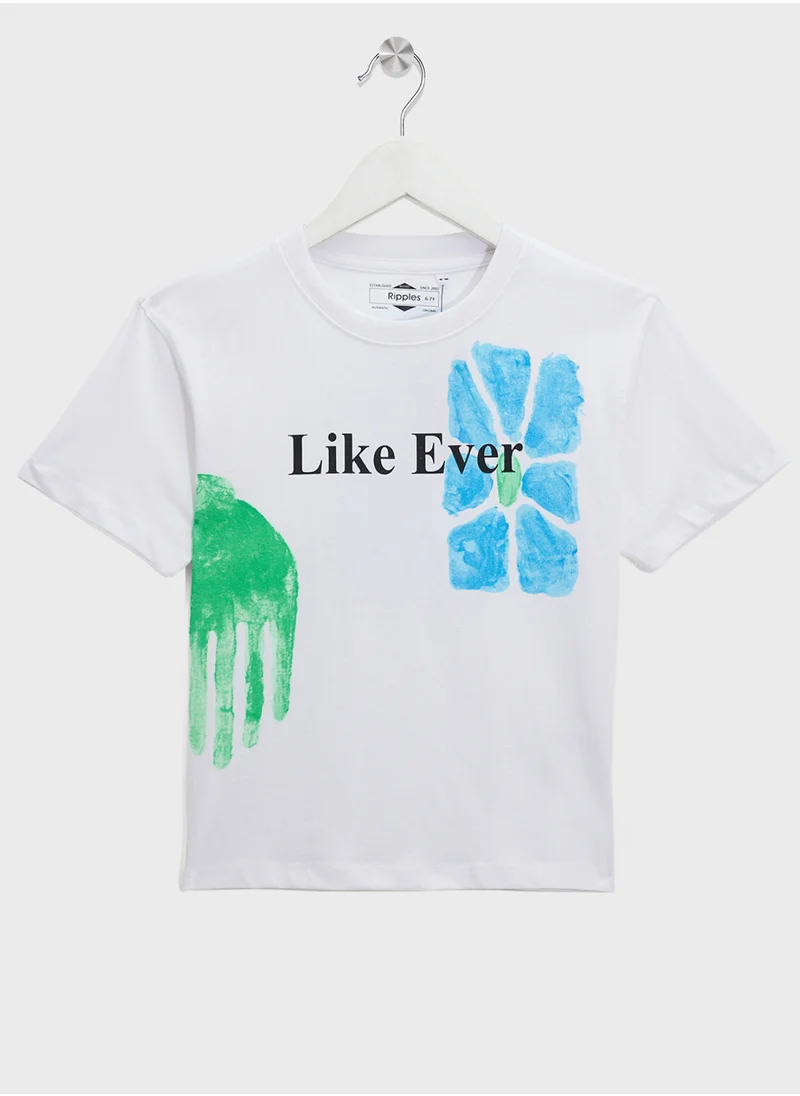 Ripples Oversized T-Shirt & Shorts Set