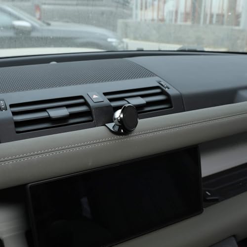 CHEYA Alumium Alloy Car Interior Center Console Dashboard Main Co-Pilot Air Vent Mobile Phone Holder for Land Rover Defender 110 2020 2021 2022 Car Accessories, BLACK - Image 5