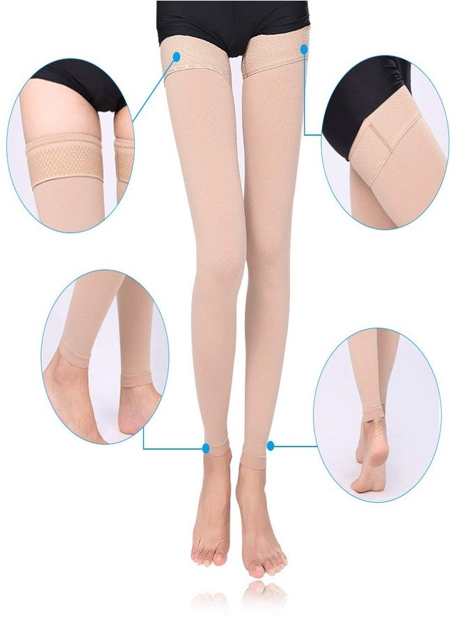 MEJORMEN Thigh High Compression Stockings Women 30-40mmHg Sleeve Footless Socks Varicose - Image 4