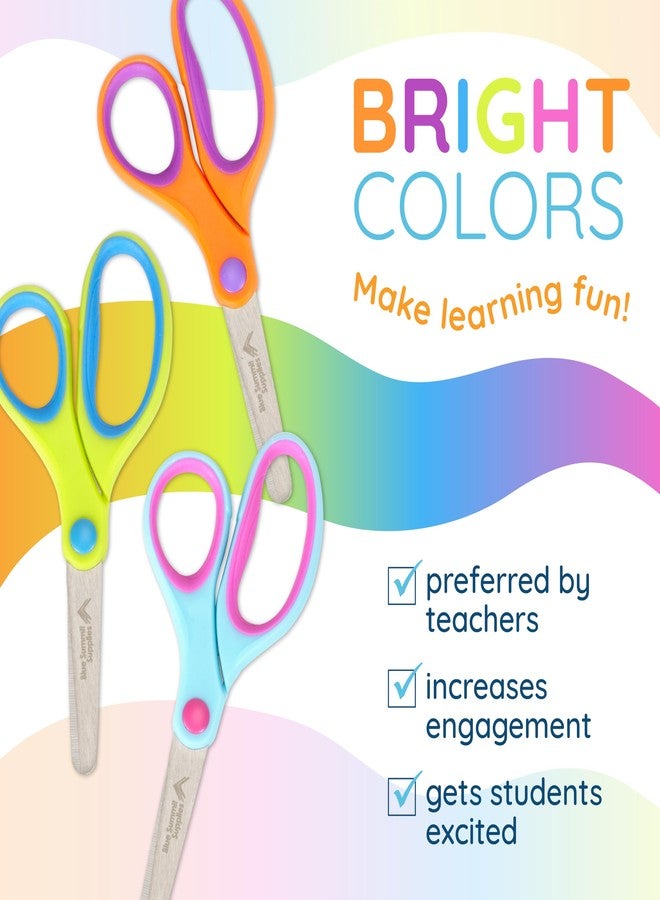 Blue Summit Supplies 12 Pack Kids Scissors, Safety Children Scissors for School, Students, & Classrooms, Comfort Grip, Blunt Tip, Assorted Colors (Orange, Blue, Pink) - Image 4