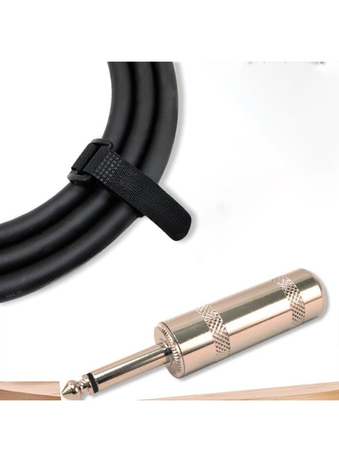 16FT Stereo Aux Cable Guitar Cable TRS Cable 3.5mm 1/8 to 1/4 Stereo Cable to Aux Male Cord with Zinc Alloy Housing Braid for Guitar Laptop Home Theater Devices Speaker and Amplifiers - Image 3