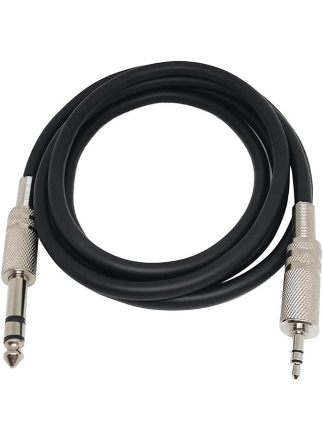 16FT Stereo Aux Cable Guitar Cable TRS Cable 3.5mm 1/8 to 1/4 Stereo Cable to Aux Male Cord with Zinc Alloy Housing Braid for Guitar Laptop Home Theater Devices Speaker and Amplifiers - Image 1