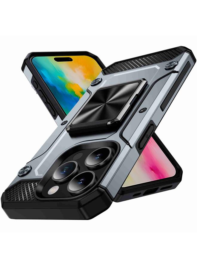 S-TOP Case For iPhone 16 Pro Shockproof Metal Holder Phone Case - Image 1