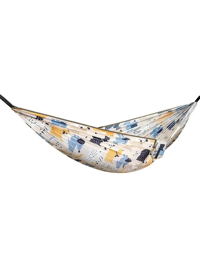 Naturehike Leaf-Print Parent-Child Double Hammock  Lightweight 240T Pongee Polyester, Tear-Resistant, With Secure Ropes & Metal Buckles - Image 1