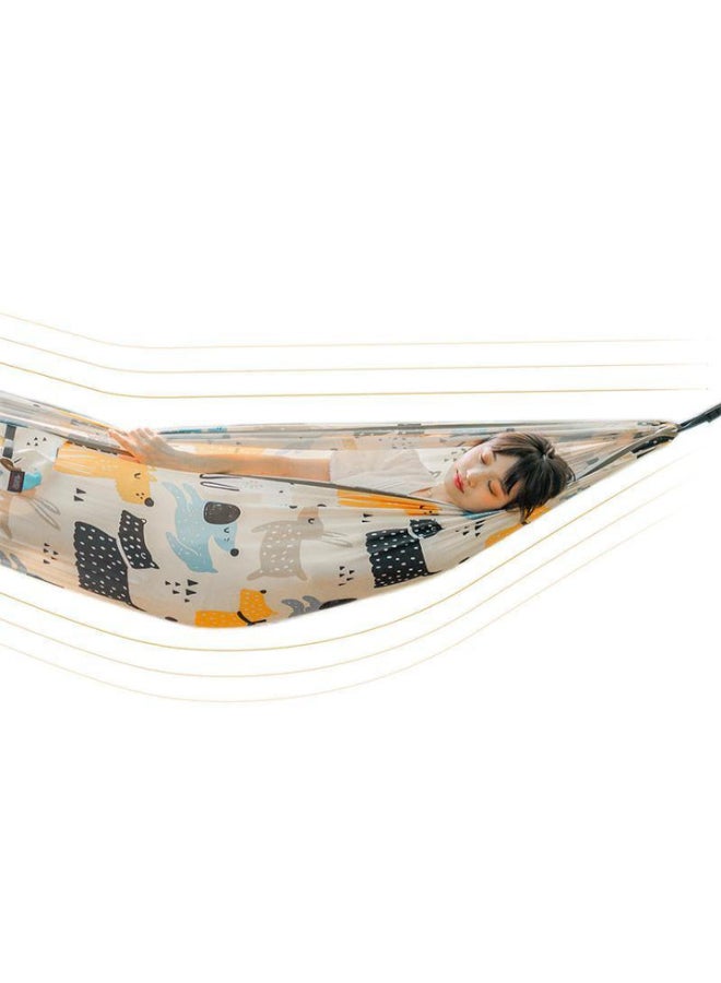 Naturehike Leaf-Print Parent-Child Double Hammock  Lightweight 240T Pongee Polyester, Tear-Resistant, With Secure Ropes & Metal Buckles - Image 4