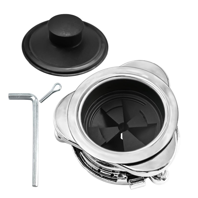 Anglepingping Garbage Disposal Flange Kit and Stopper for InSinkErator,3 Bolt Mount Stainless Steel Kitchen Sink Flange Parts with Stopper Compatible with InSinkErator Models Garbage Disposal(114mm) - Image 1