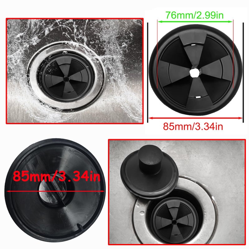 Anglepingping Garbage Disposal Flange Kit and Stopper for InSinkErator,3 Bolt Mount Stainless Steel Kitchen Sink Flange Parts with Stopper Compatible with InSinkErator Models Garbage Disposal(114mm) - Image 3