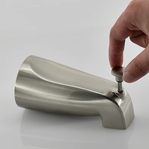 Tearel Slip Fit Tub Spout with Pull-Up Diverter for 1/2 inch Copper Tube, Brushed Nickel - Image 4