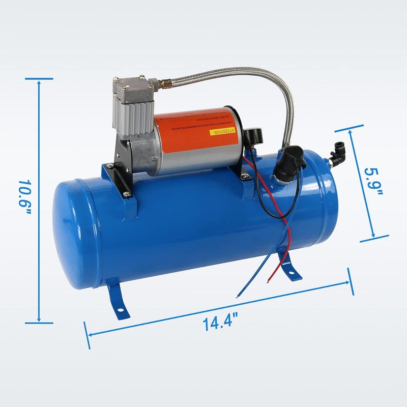 JDMSPEED New 150PSI DC 12V Air Compressor with 6 Liter Tank 1.6 Gallon For Train Horns Motorhome Tires - Image 5