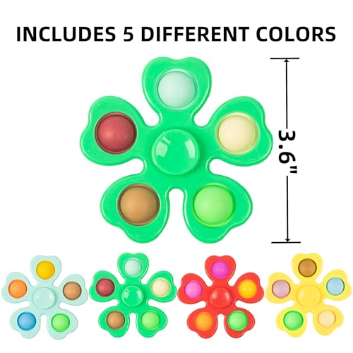 Nbguigdstr 24 Pcs Fidget Spinners BulkMini Pop Bubble Fidget Spinner Toys for Kids Party FavorsBirthday Return Gifts Goodie Bags StuffersTreasure Box Classroom Rewards Carnival Prizes ADHD - Image 5