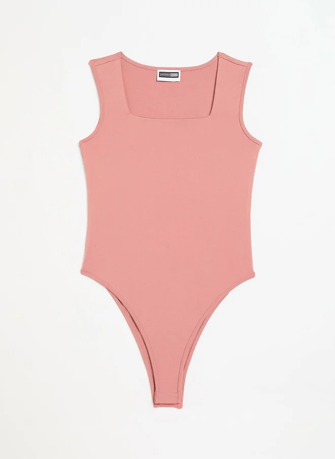 SASSAFRAS Pink Sleeveless Bodysuit for Women
