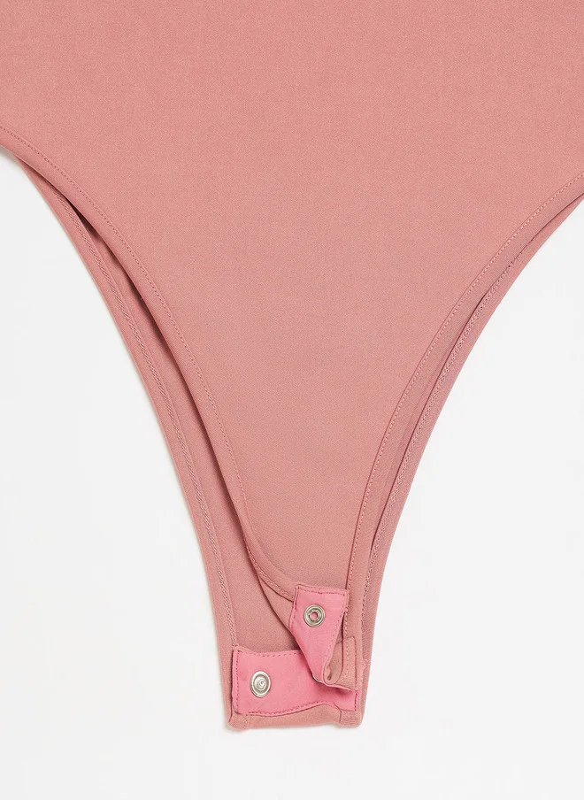 SASSAFRAS Pink Sleeveless Bodysuit for Women