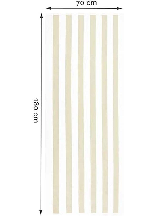SIGNOOLA - Signoola 4 Beach towel 70 x 180 cm Beige Stripes, 100% cotton. - Image 1