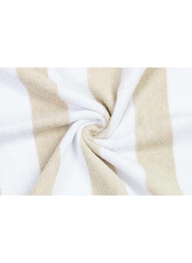 SIGNOOLA - Signoola 4 Beach towel 70 x 180 cm Beige Stripes, 100% cotton. - Image 1