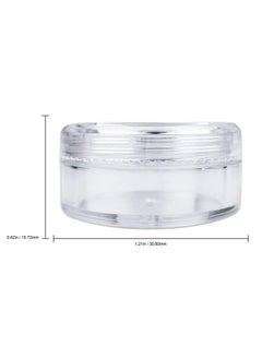 Pana 50 New Empty 5 Grams Acrylic Clear Round Jars - Bpa Free Containers For Cosmetic, Lotion, Cream, Makeup, Bead, Eye Shadow, Rhinestone, Samples, Pot, 5G/5Ml (Clear Lid (50 Jars)  - Image 2