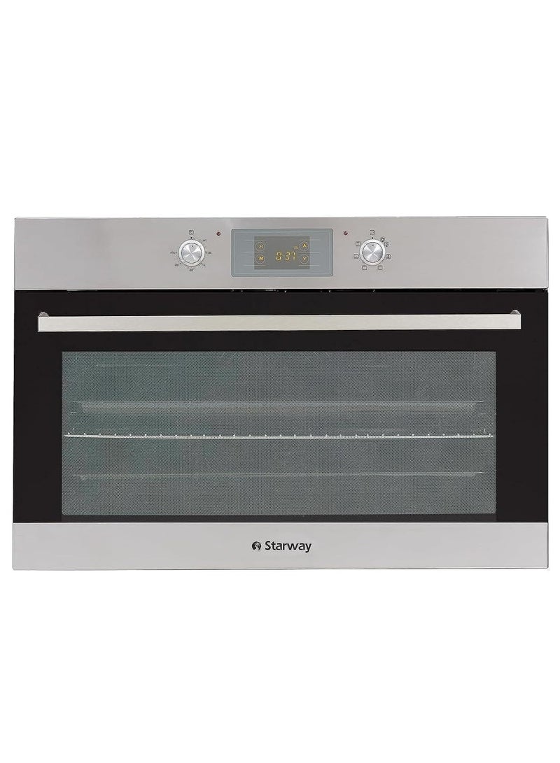 Starway Built-In Electric 90x60cm Oven, Large Capacity, 73 Liter, With Grill , 6 Program, 90x60cm, Digital Screen, Timer, 2 Fans, 2 Trays , Easy To Clean Material - Image 1
