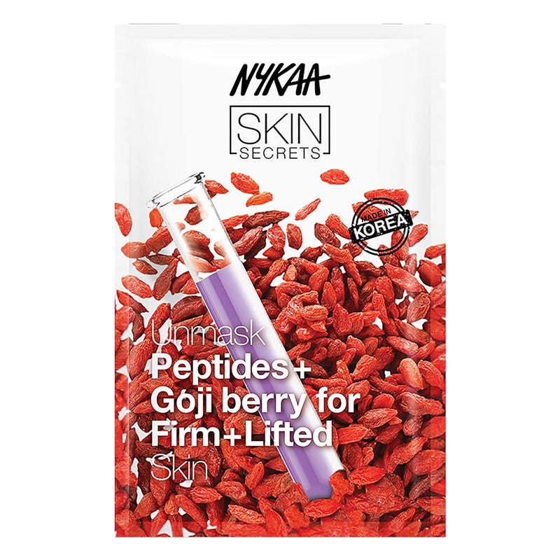 Naturals Skin Secrets Bubble Sheet Mask Peptides and Goji Berry 067 oz  Collagen Boosting Sheet Face Mask  Moisturizing Facial Sheet Mask