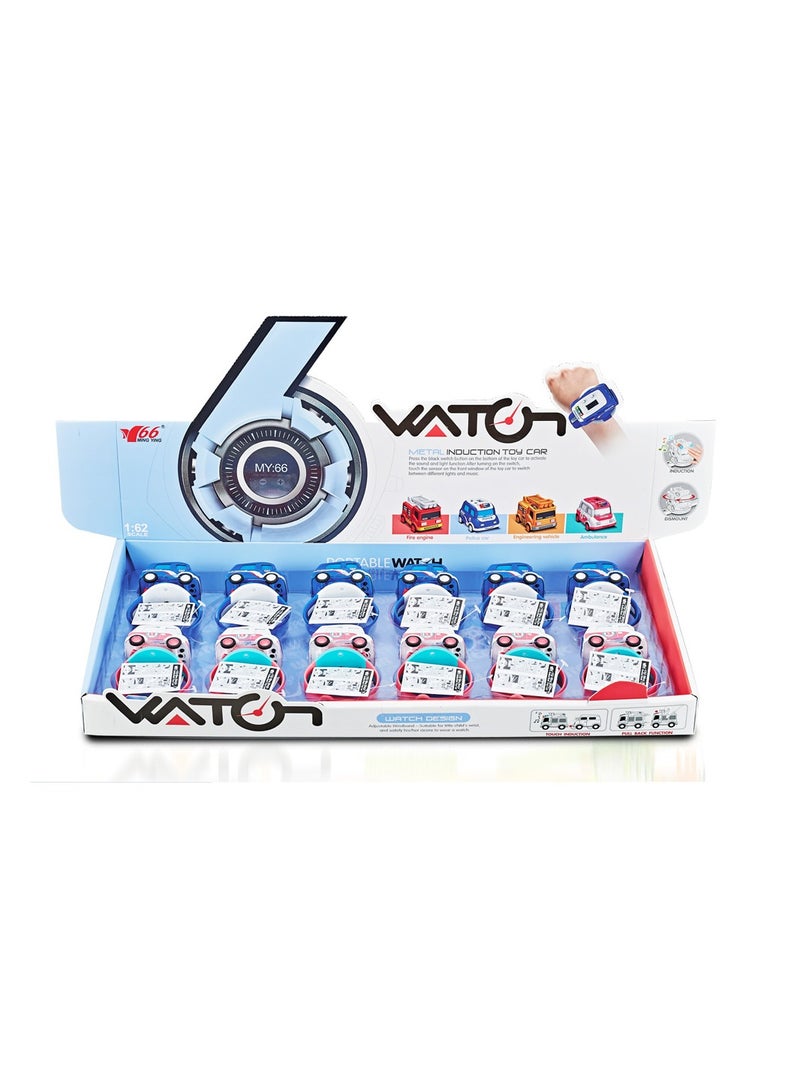 STEM ساعة سباق 1:62 نسخة Q سيارة تاكسي تفاعلية مع موسيقى مضيئة - 1 قطعة بألوان متنوعة - Image 1