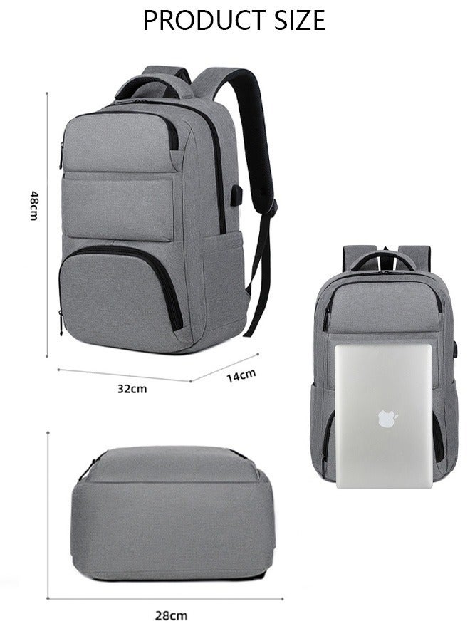 DUNISO 15.6 Inch Laptop Backpack for Men and Women Anti-Theft Waterproof Computer Bag with USB Charging Port Large Capacity College School Backpack for Travel and Work - Image 2