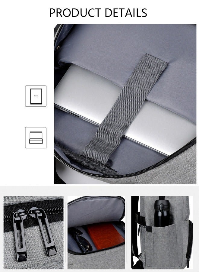 DUNISO 15.6 Inch Laptop Backpack for Men and Women Anti-Theft Waterproof Computer Bag with USB Charging Port Large Capacity College School Backpack for Travel and Work - Image 3