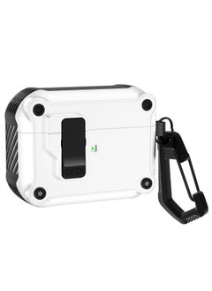 Airpods4 Protective Case For ApplePro2 Second Generation Protective Case Automatic Elastic Cover Airpod Noise Reduction Bluetooth Earphone Case-Colour:White-Model:For AppleAirpods 4 [2024 Model]