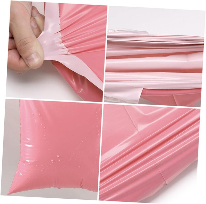 SUPVOX 100 Pcs Pink Waterproof Shipping Mailers 17x30 Cm Thickened Self-seal Packaging Bags for Small Business Clothing Mailing and Transport - Image 3