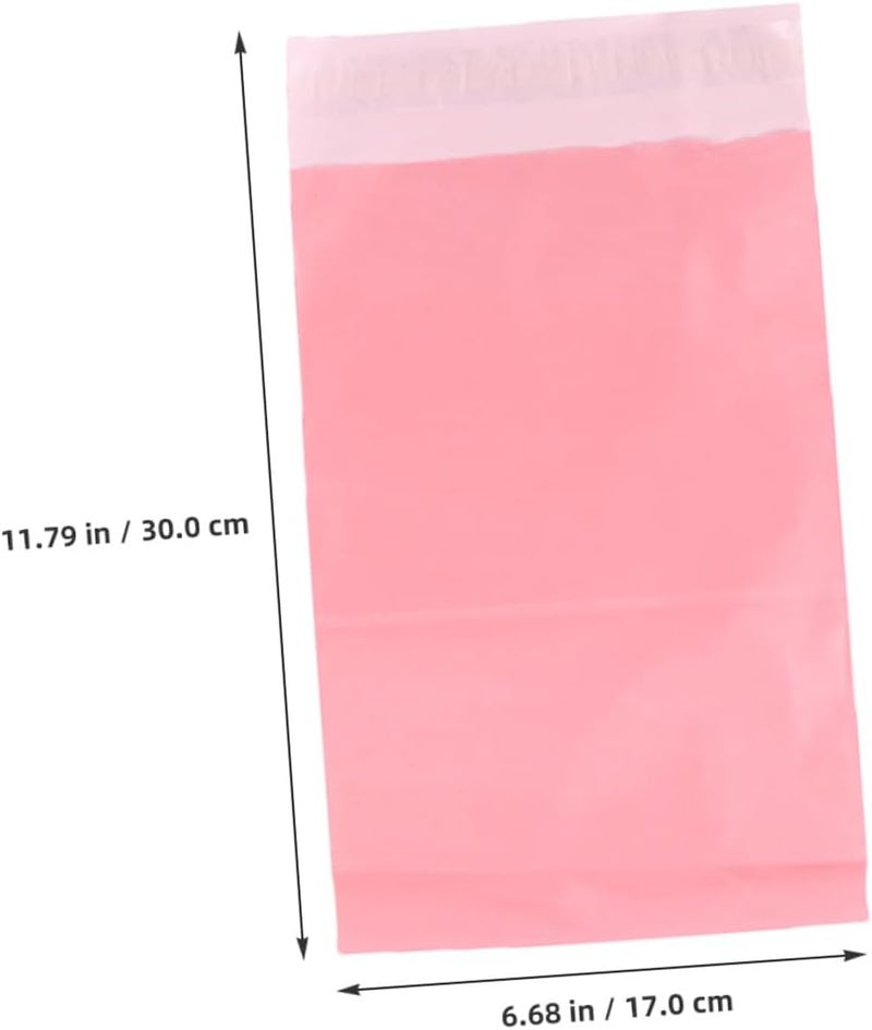 SUPVOX 100 Pcs Pink Waterproof Shipping Mailers 17x30 Cm Thickened Self-seal Packaging Bags for Small Business Clothing Mailing and Transport - Image 2