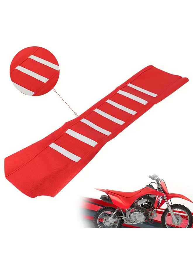 Black Dirt Bike Seat Cover Universal PVC Material Motorcycle Accessory - Image 1