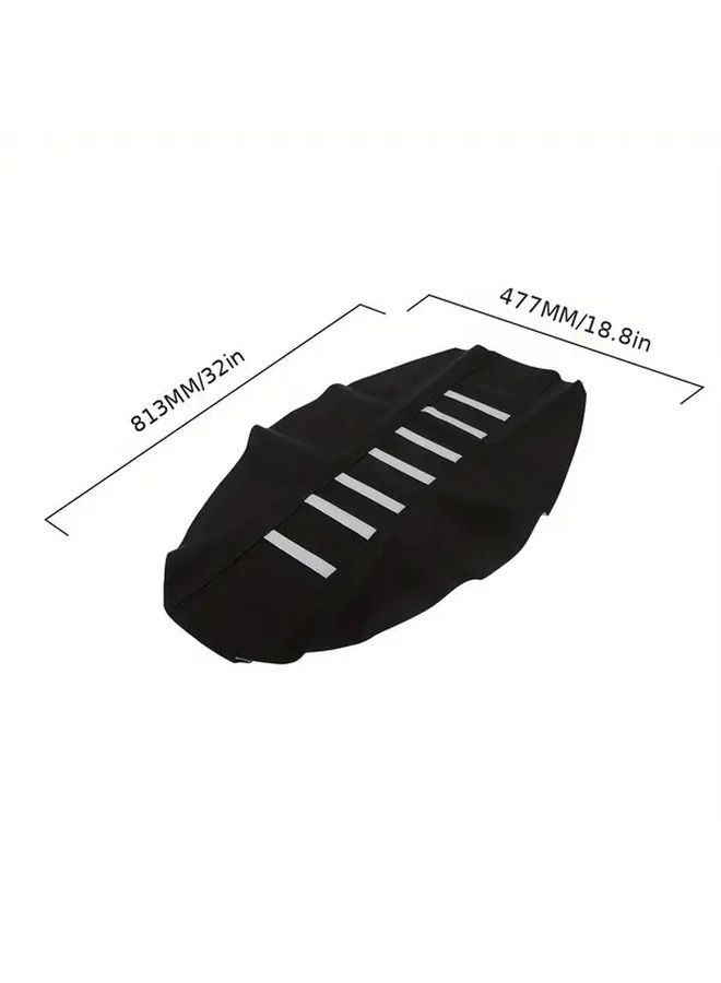 Black Dirt Bike Seat Cover Universal PVC Material Motorcycle Accessory - Image 2