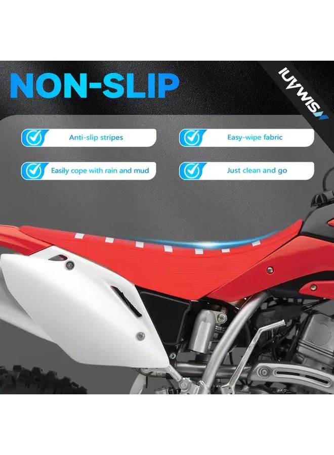 Black Dirt Bike Seat Cover Universal PVC Material Motorcycle Accessory - Image 4