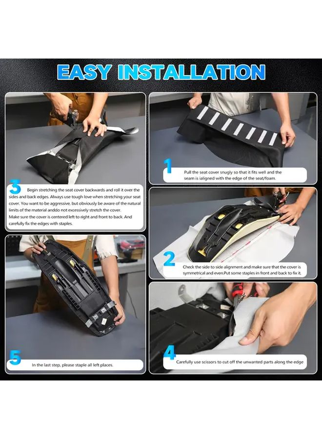 Black Dirt Bike Seat Cover Universal PVC Material Motorcycle Accessory - Image 5