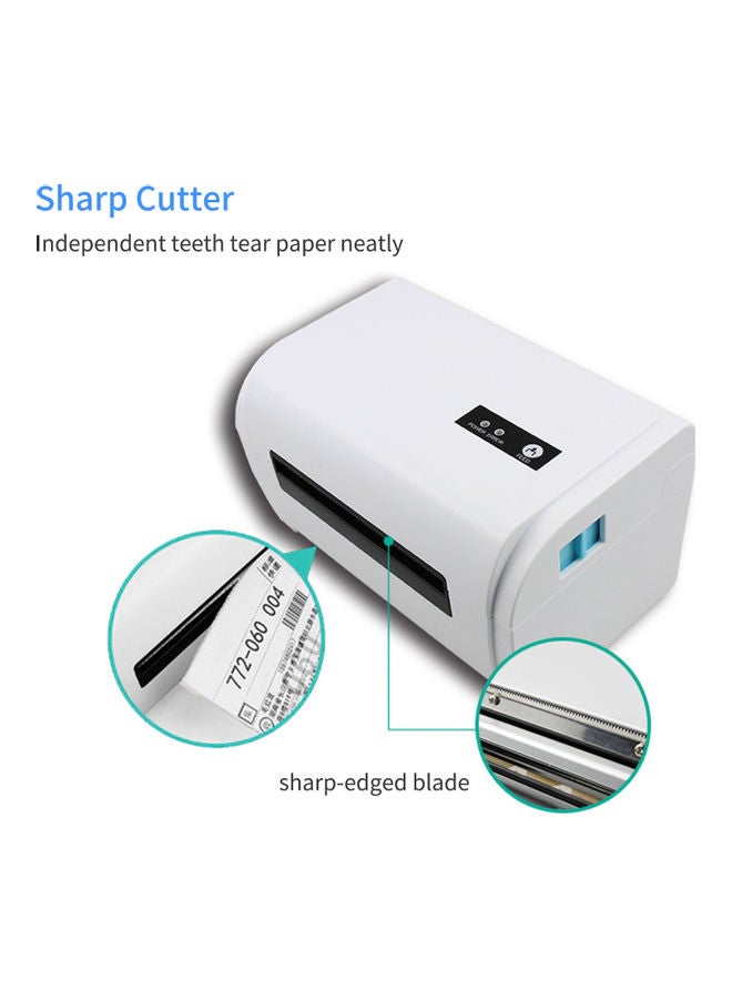 Desktop White Thermal Label Printer - Image 2