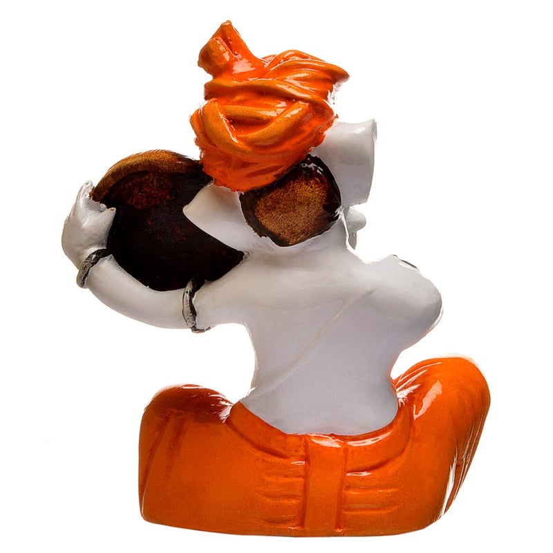 Aadaa Musical Ganesha Polyresin Figurine 75x14x75 in Multicolor - Image 5